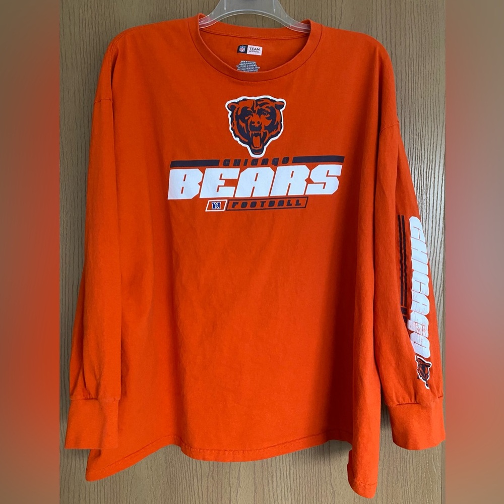 Chicago Bears Orange Long Sleeve Shirt - 3XL